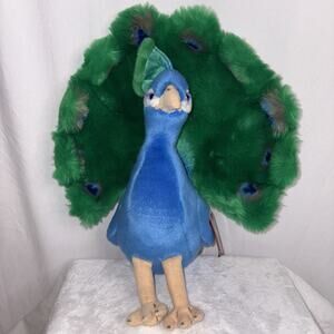 FAO Schwarz Peacock Plush Stuffed Bird Toys R Us Release 2015 w Tags